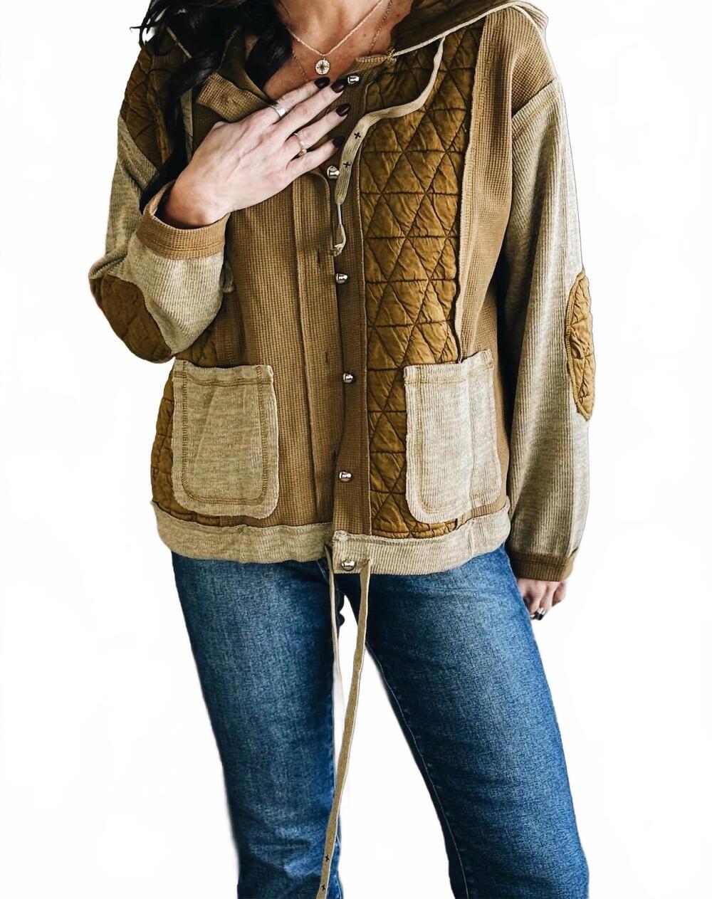 NEW LA SOCIETY the fieldstone layer jacket in green